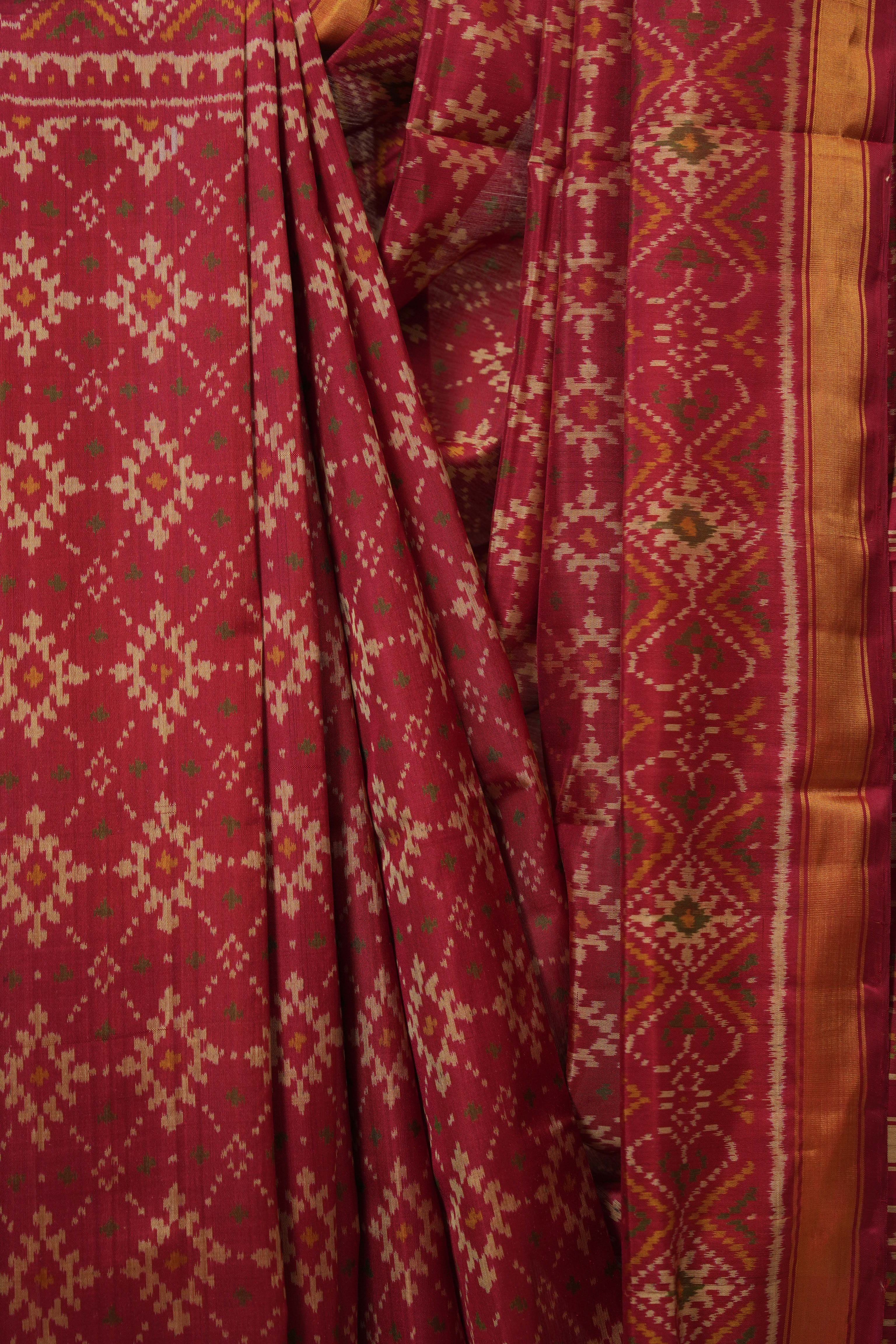 Red Rajkot Patola Silk Saree - SRRRPSS603