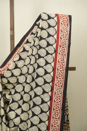 Black HBP Cotton Saree - SRBCS3634