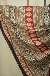 Black HBP Cotton Saree - SRBCS3634
