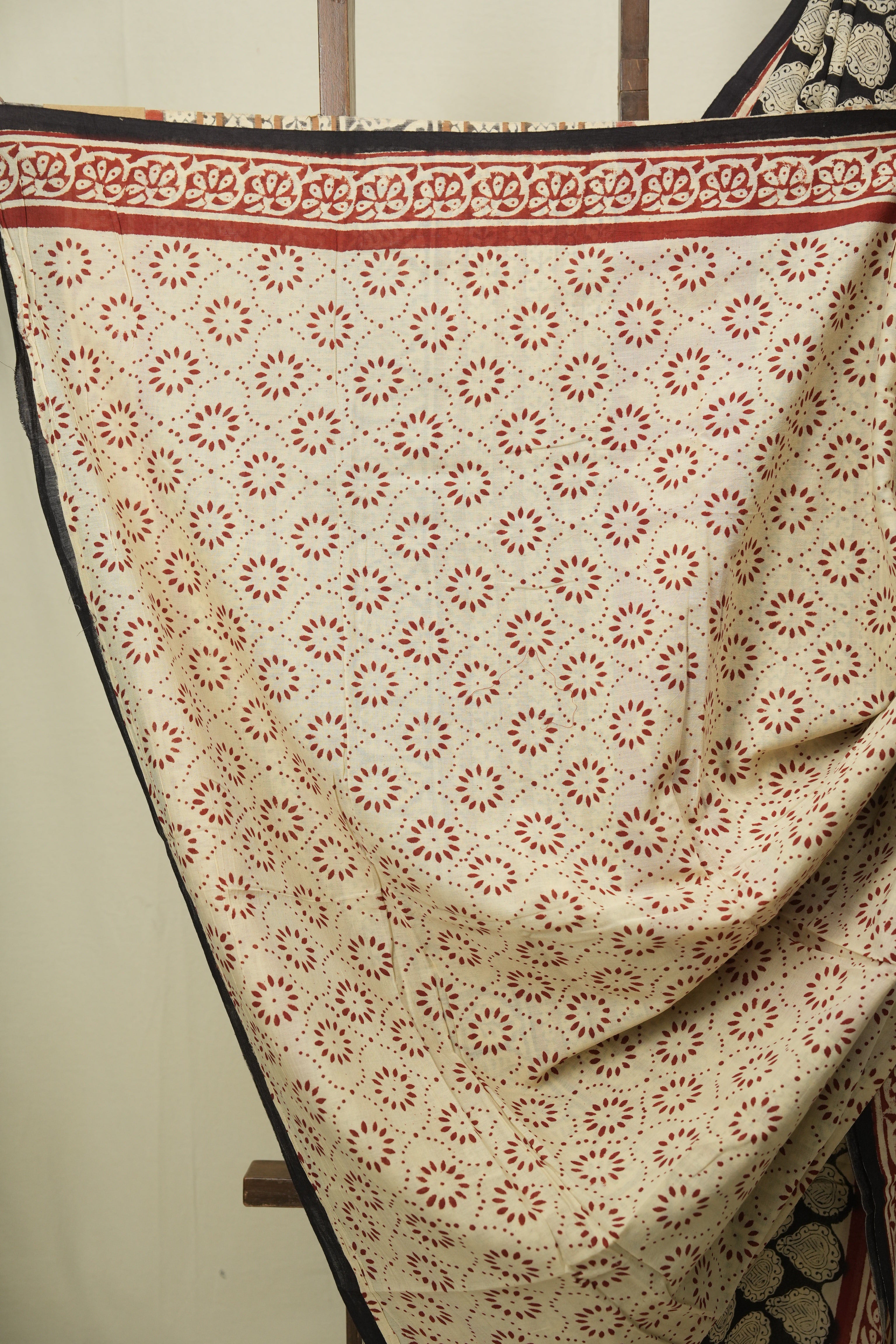 Black HBP Cotton Saree - SRBCS3634