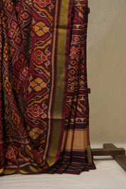 Maroon Rajkot Patola Silk Saree - SRMRPSS604