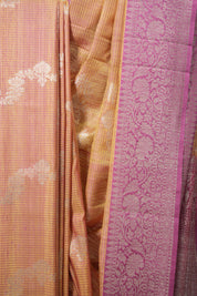 Orange Pink Tussar Banarasi Silk Saree - SROPBSS835