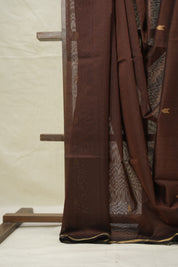 Coffee Brown Maheshwari Saree - SRCBMS986