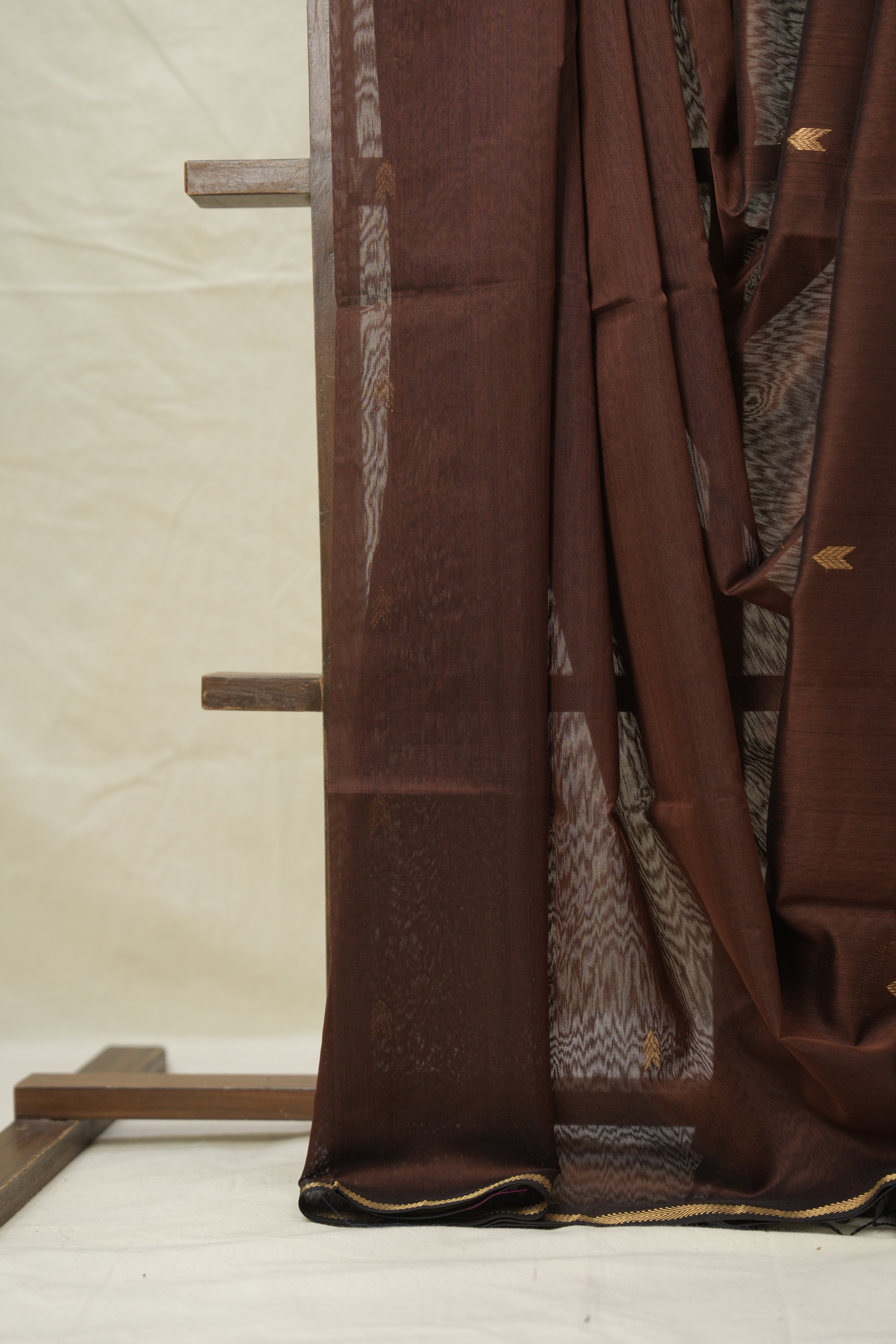 Coffee Brown Maheshwari Saree - SRCBMS986