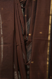 Coffee Brown Maheshwari Saree - SRCBMS986