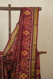 Maroon Rajkot Patola Silk Saree - SRMRPSS604