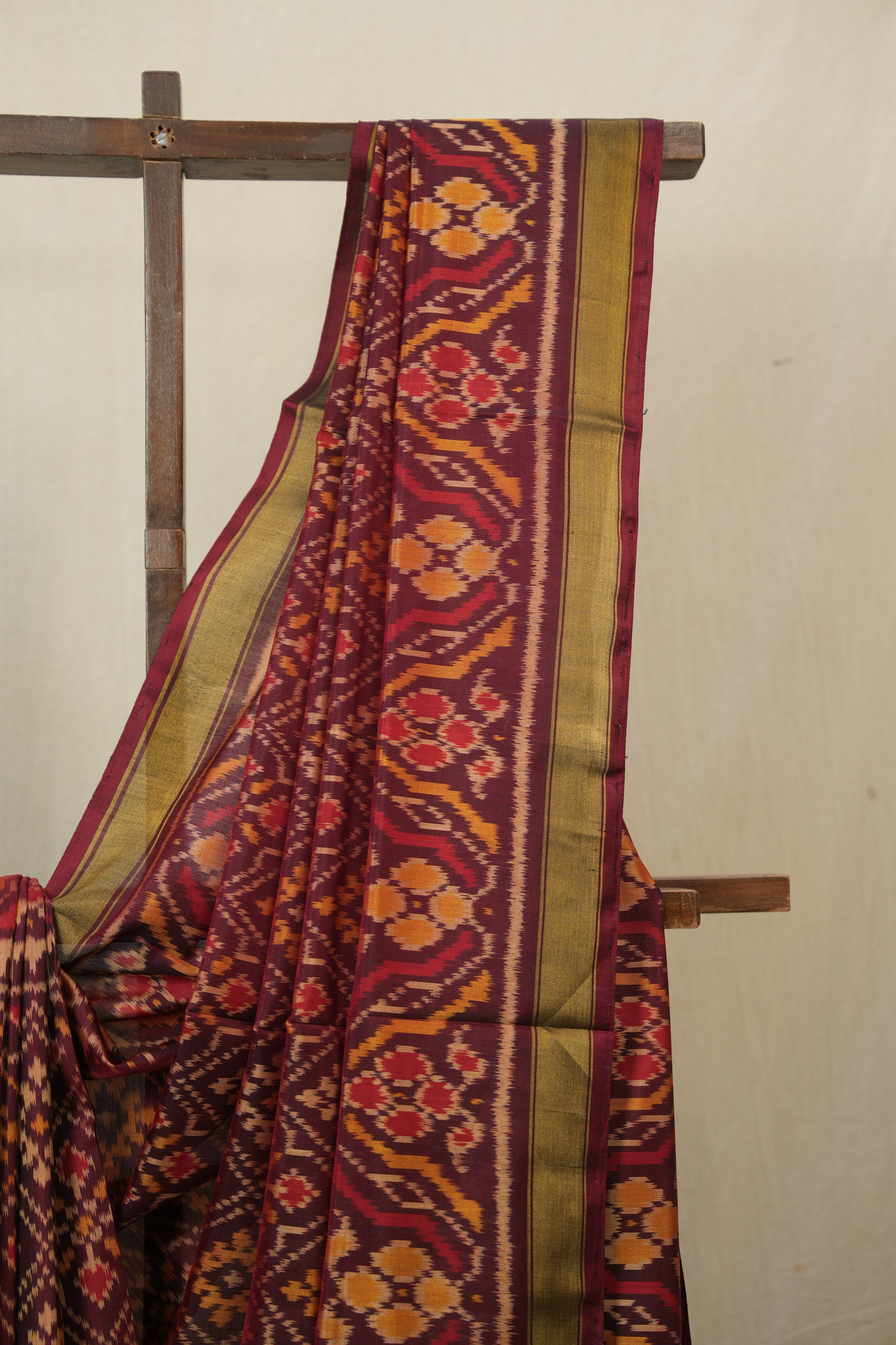 Maroon Rajkot Patola Silk Saree - SRMRPSS604
