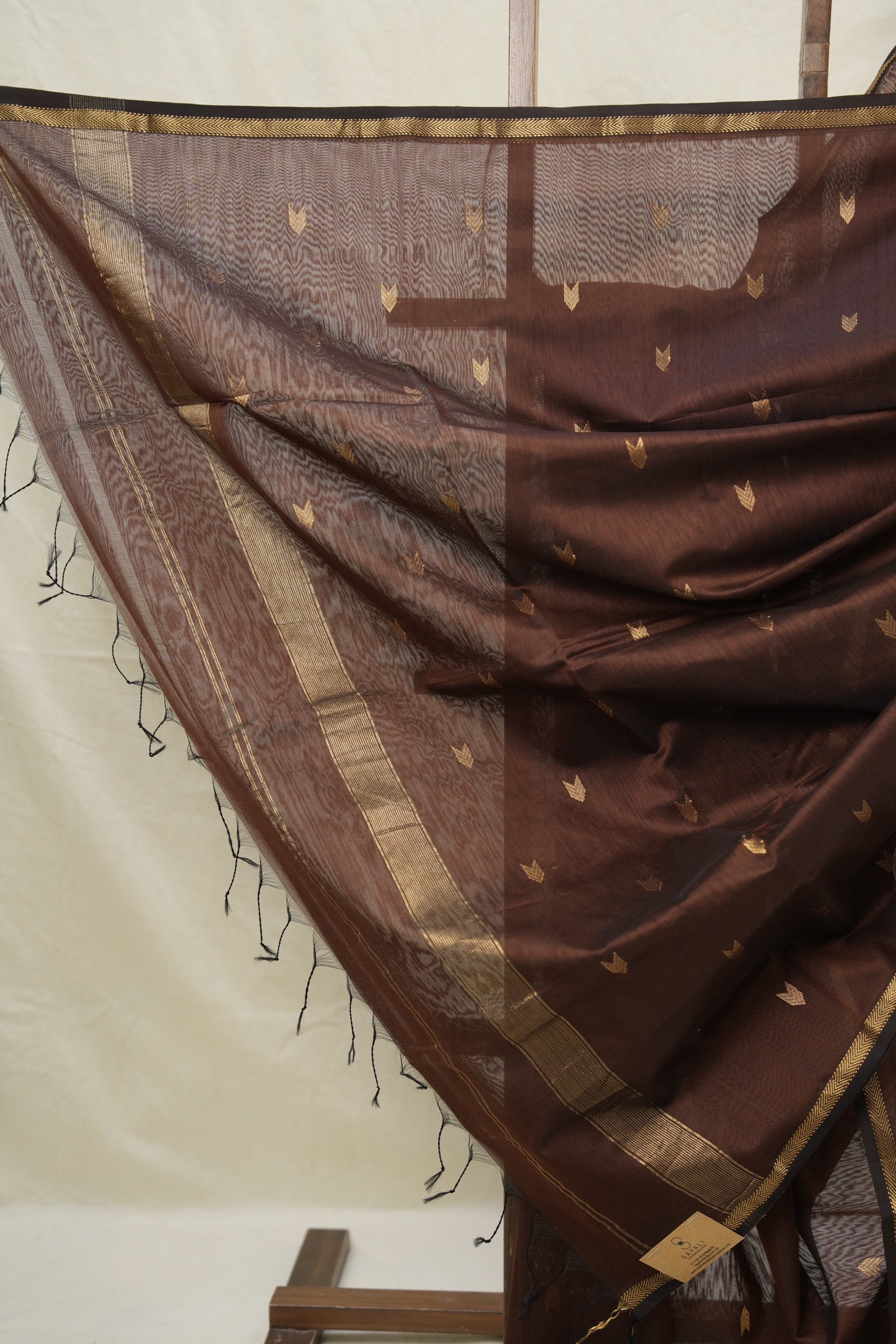 Coffee Brown Maheshwari Saree - SRCBMS986