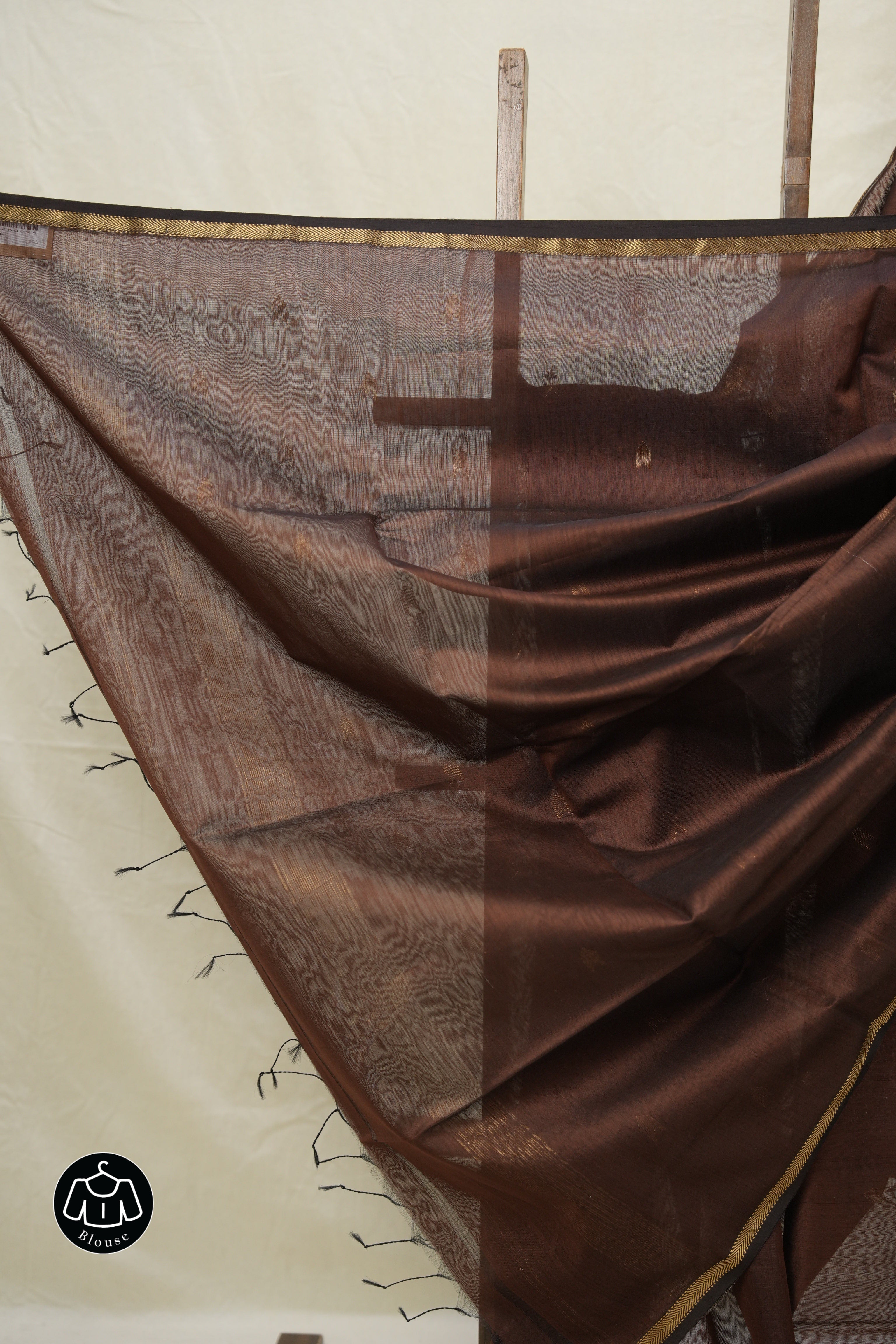 Coffee Brown Maheshwari Saree - SRCBMS986