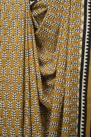 Mustard HBP Cotton Saree - SRMCS3638
