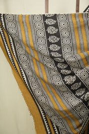 Mustard HBP Cotton Saree - SRMCS3638