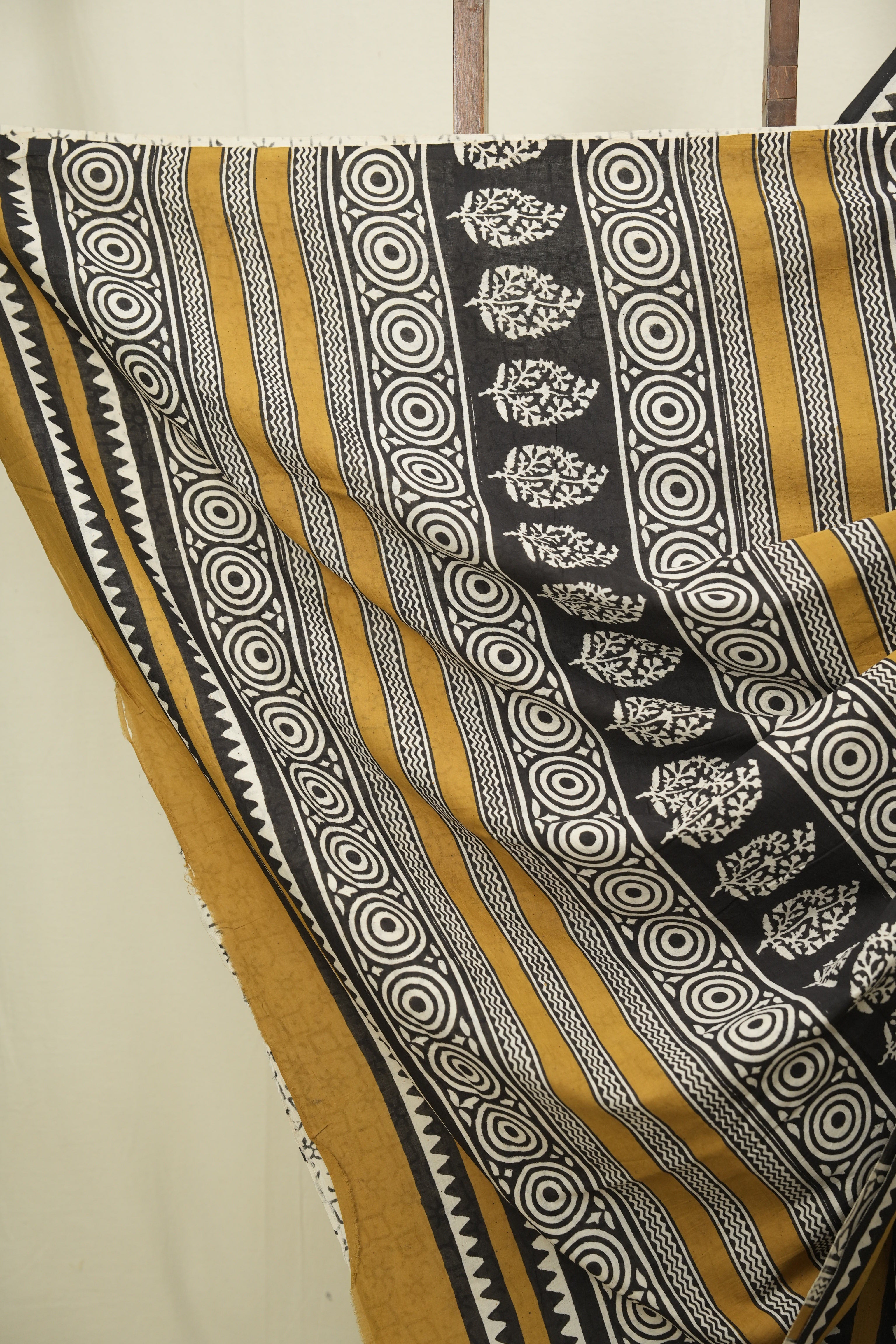 Mustard HBP Cotton Saree - SRMCS3638