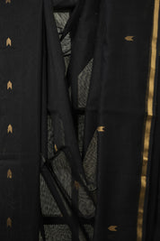 Black Maheshwari Saree - SRBMS989