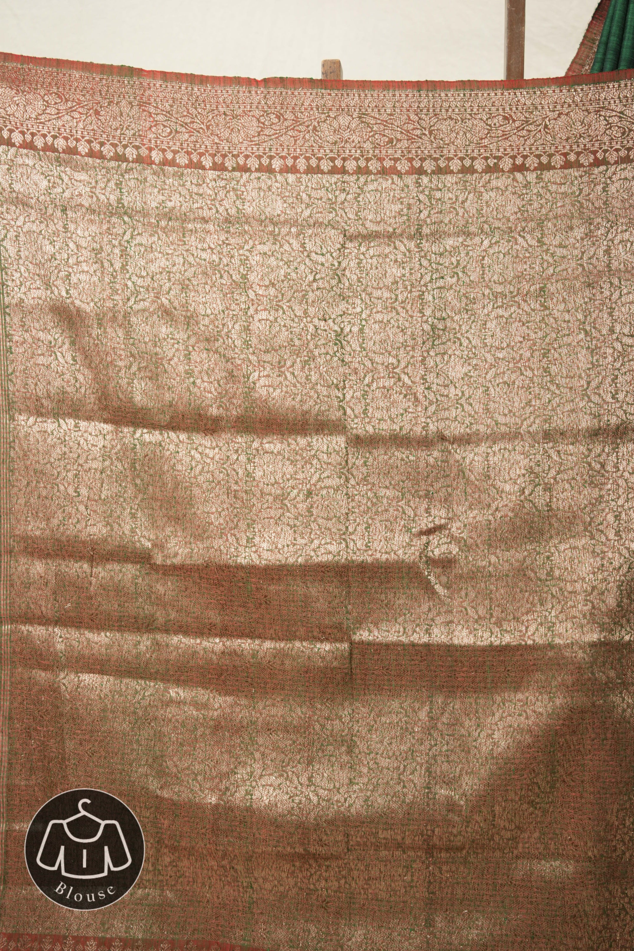 Grass Green Tussar Banarasi Silk Saree - SRGGBSS830