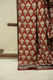 Maroon HBP Cotton Saree - SRMCS3635