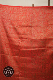 Scarlet Red Tussar Banarasi Silk Saree - SRSRBSS831