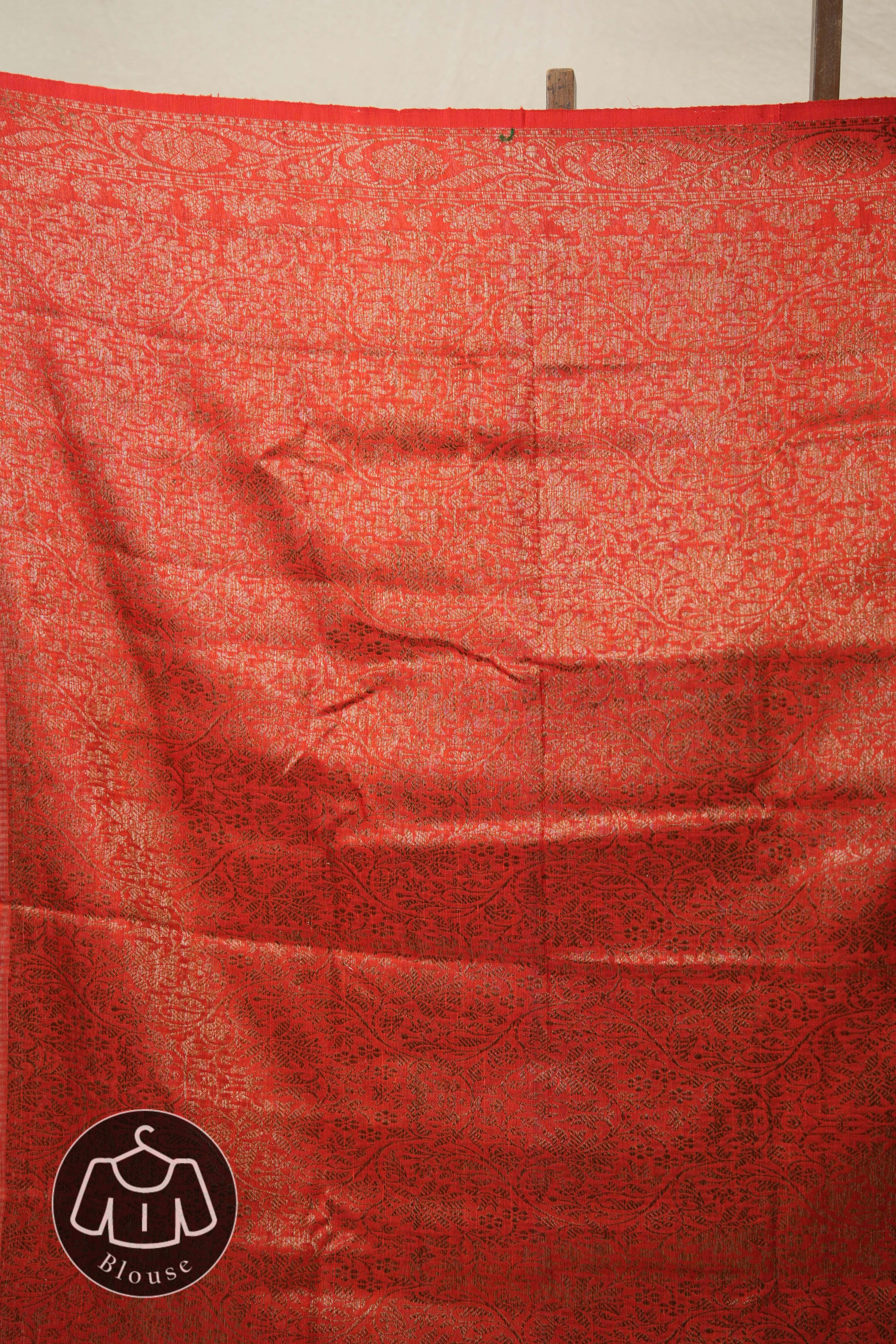 Scarlet Red Tussar Banarasi Silk Saree - SRSRBSS831