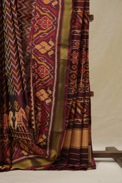 Maroon Rajkot Patola Silk Saree - SRMRPSS605