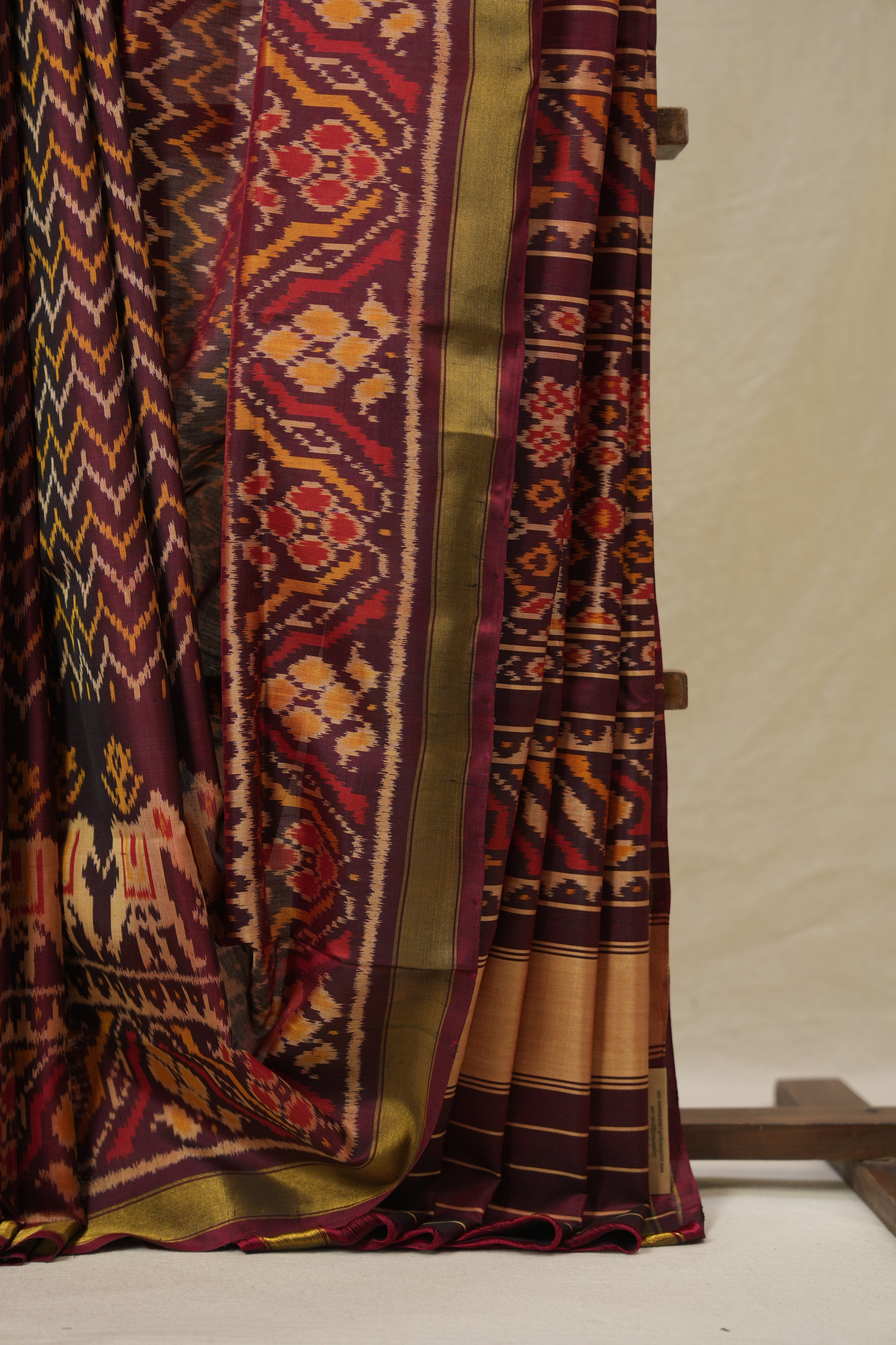 Maroon Rajkot Patola Silk Saree - SRMRPSS605