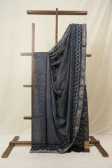 Light Blue HBP Cotton Silk Saree With Maheshwari Border - SRLBCSS1613