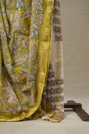 Moss HBP Cotton Silk Saree With Maheshwari Border - SRMCSS1302