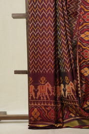 Maroon Rajkot Patola Silk Saree - SRMRPSS605