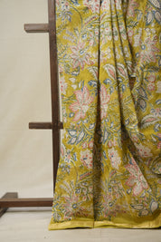 Moss HBP Cotton Silk Saree With Maheshwari Border - SRMCSS1302