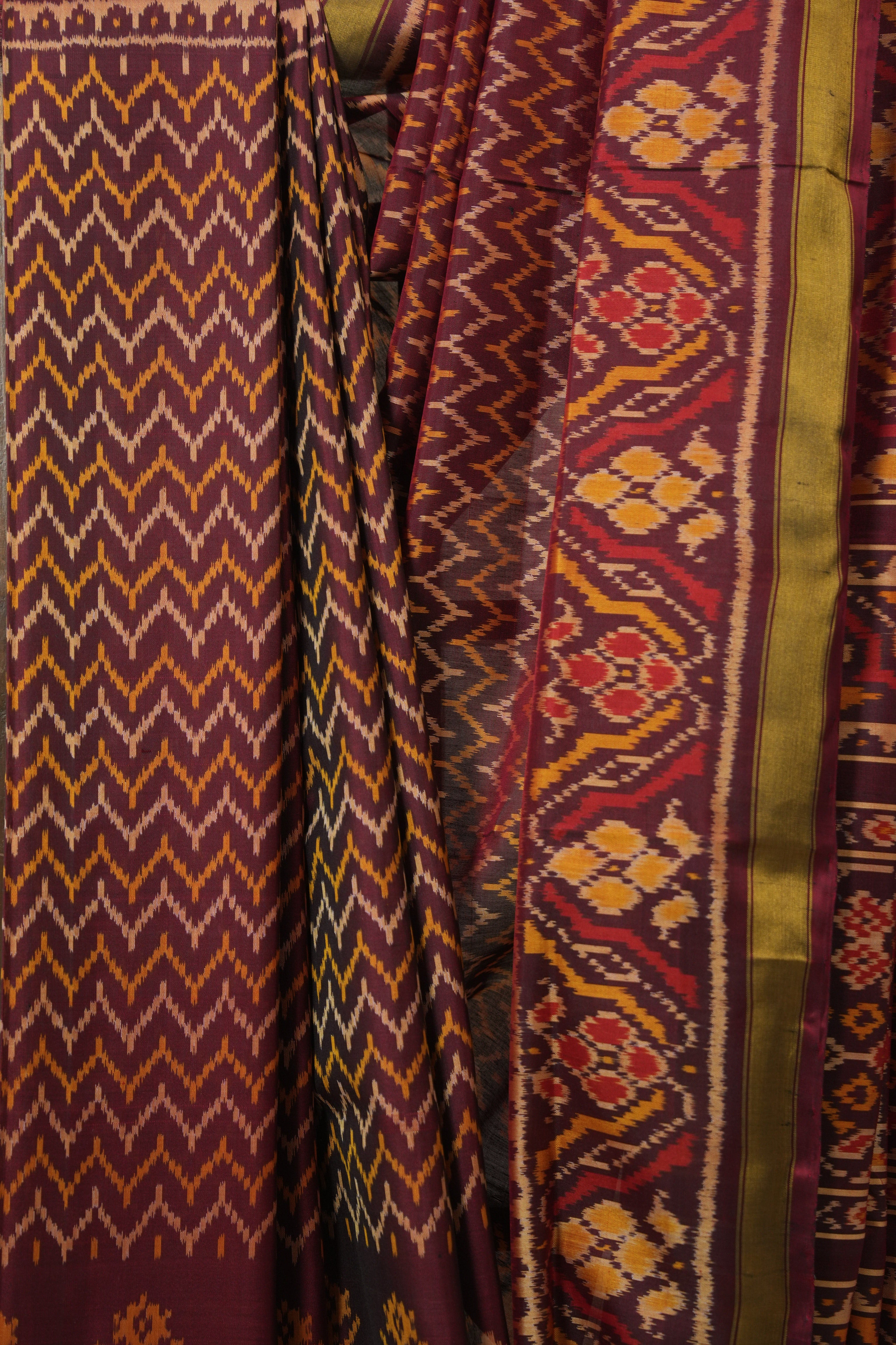 Maroon Rajkot Patola Silk Saree - SRMRPSS605