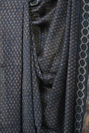 Light Blue HBP Cotton Silk Saree With Maheshwari Border - SRLBCSS1613
