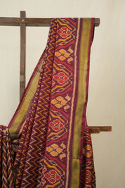 Maroon Rajkot Patola Silk Saree - SRMRPSS605