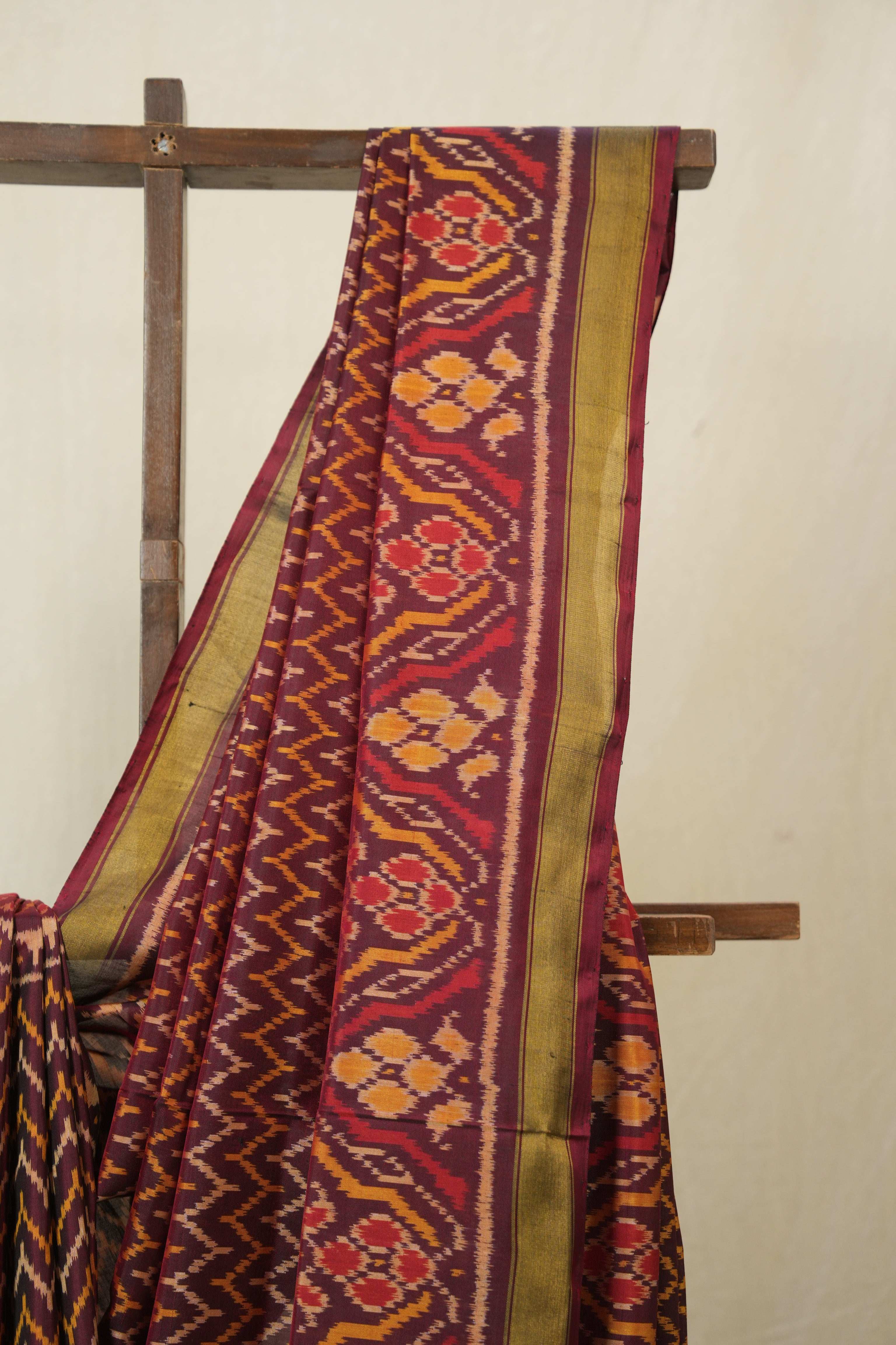 Maroon Rajkot Patola Silk Saree - SRMRPSS605