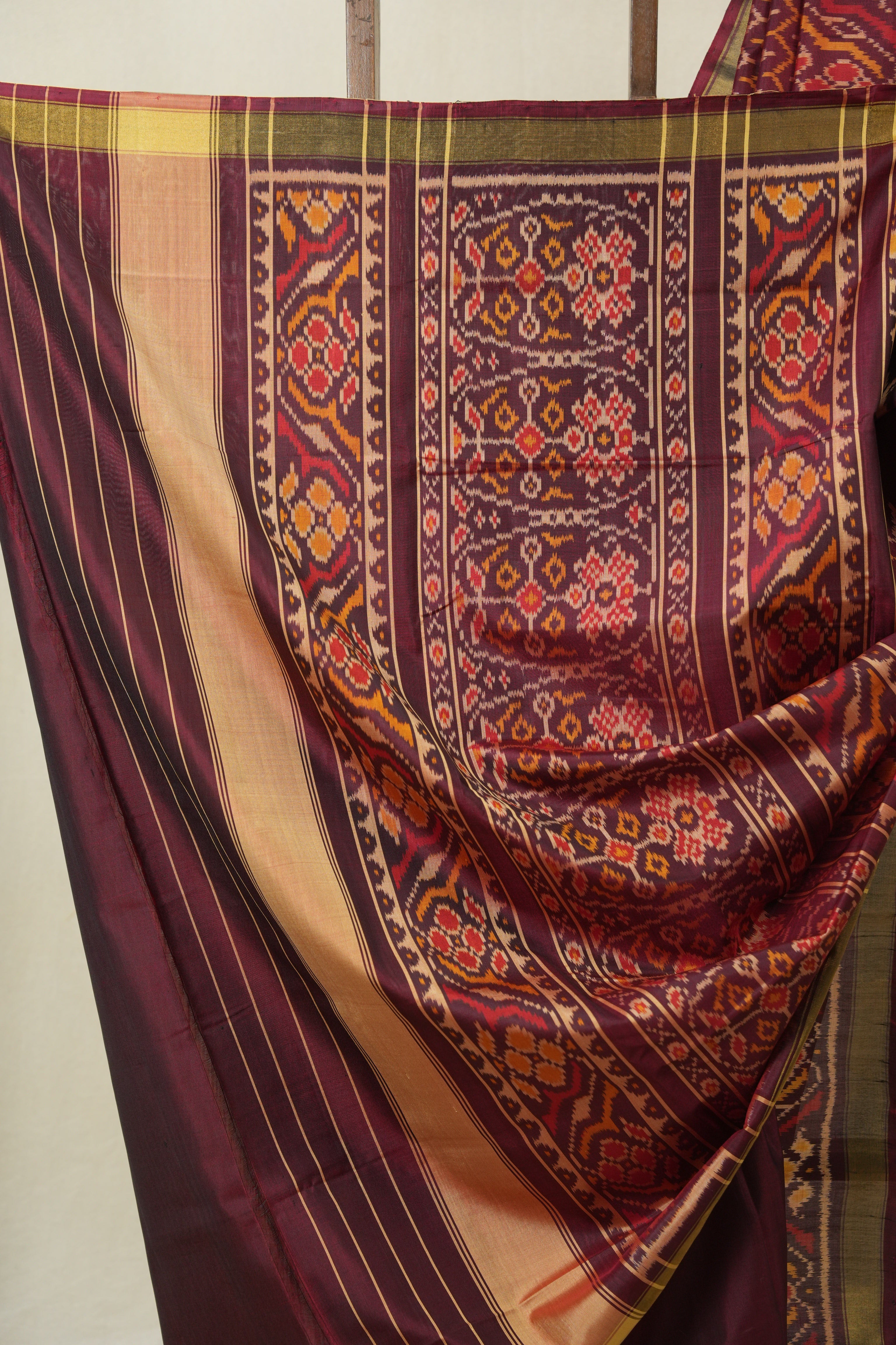 Maroon Rajkot Patola Silk Saree - SRMRPSS605