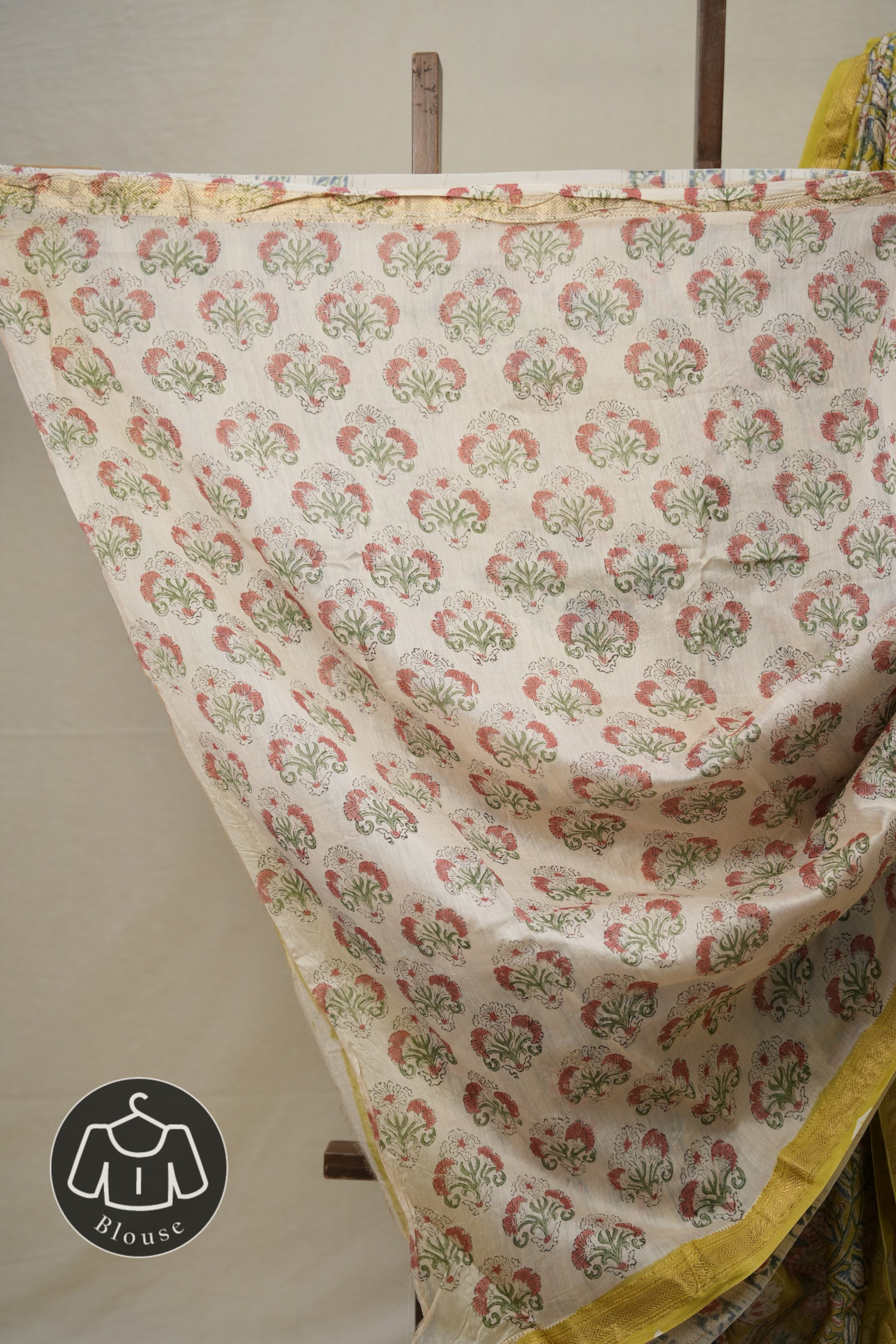 Moss HBP Cotton Silk Saree With Maheshwari Border - SRMCSS1302