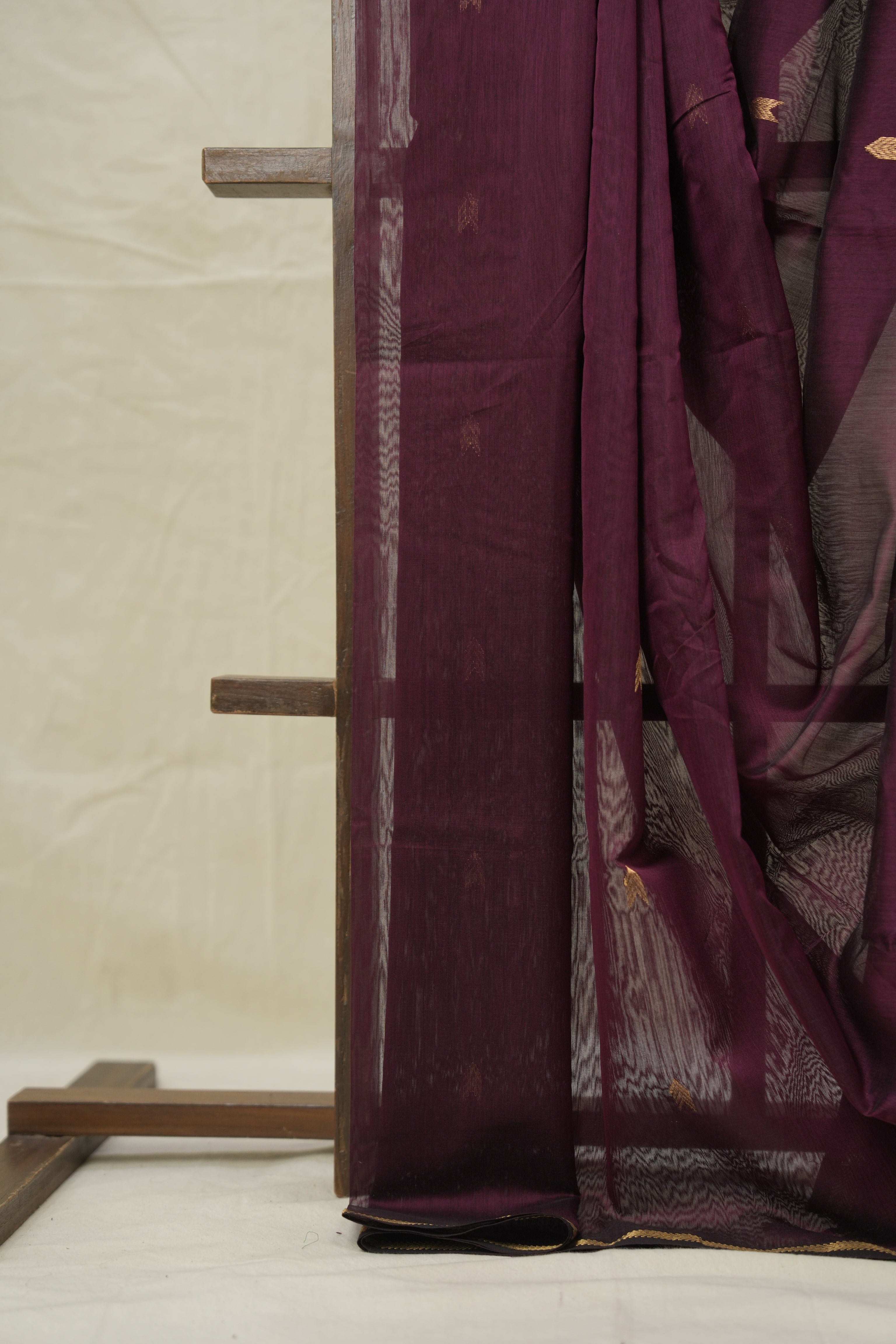 Plum Maheshwari Saree - SRPMS991