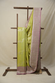 Pista Green Banarasi Silk Saree - SRPGBSS834