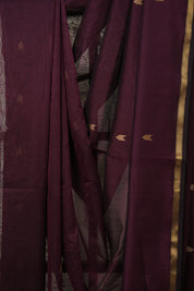 Plum Maheshwari Saree - SRPMS991