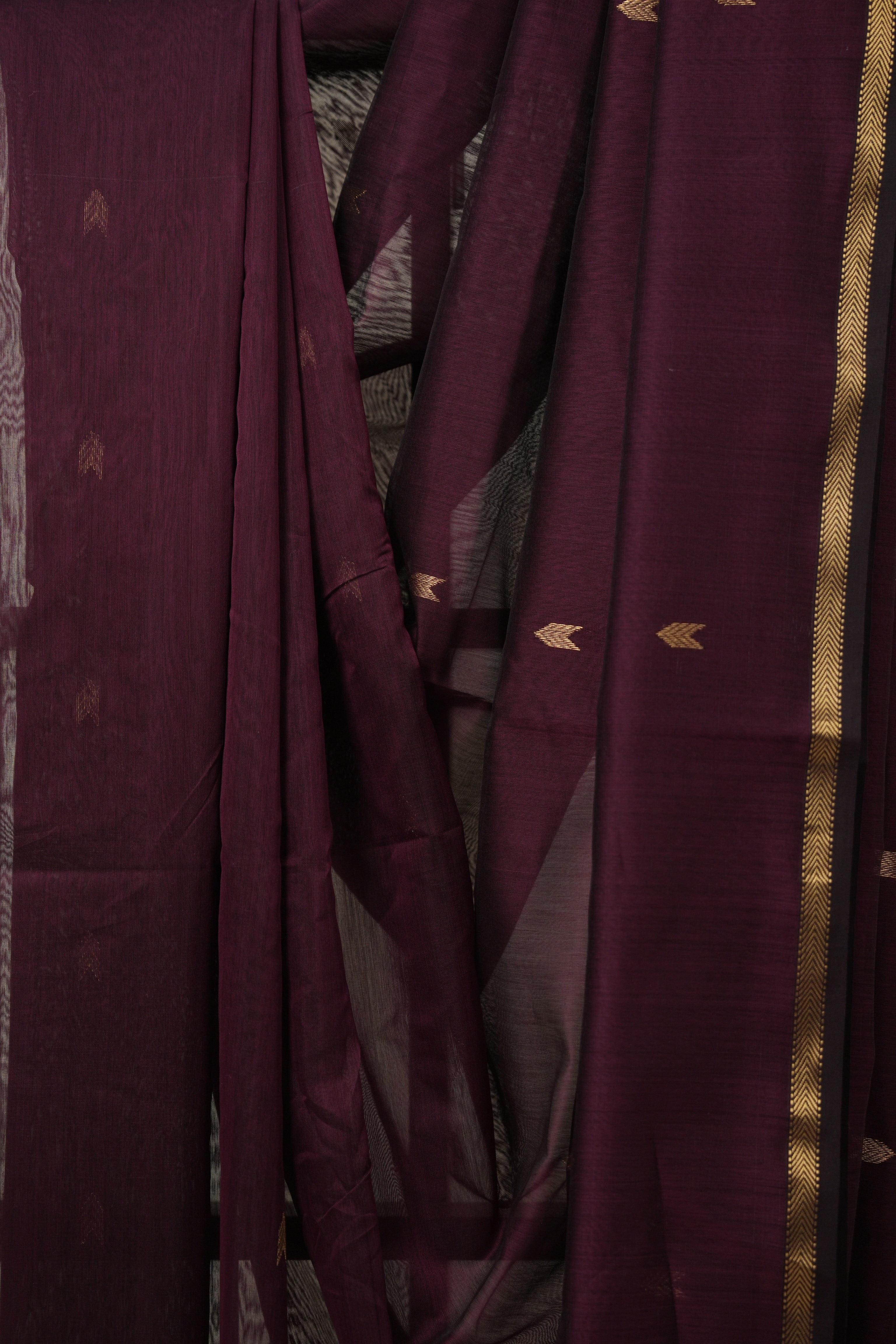 Plum Maheshwari Saree - SRPMS991
