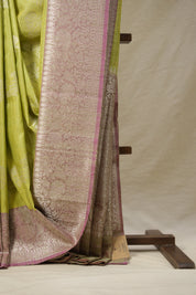 Pista Green Banarasi Silk Saree - SRPGBSS834