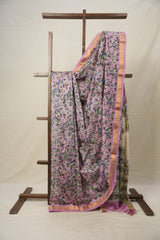 Pink HBP Cotton Silk Saree With Maheshwari Border - SRPCSS1356