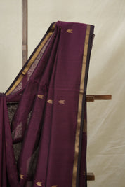 Plum Maheshwari Saree - SRPMS991