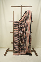 Black HBP Cotton Saree - SRBCS3639