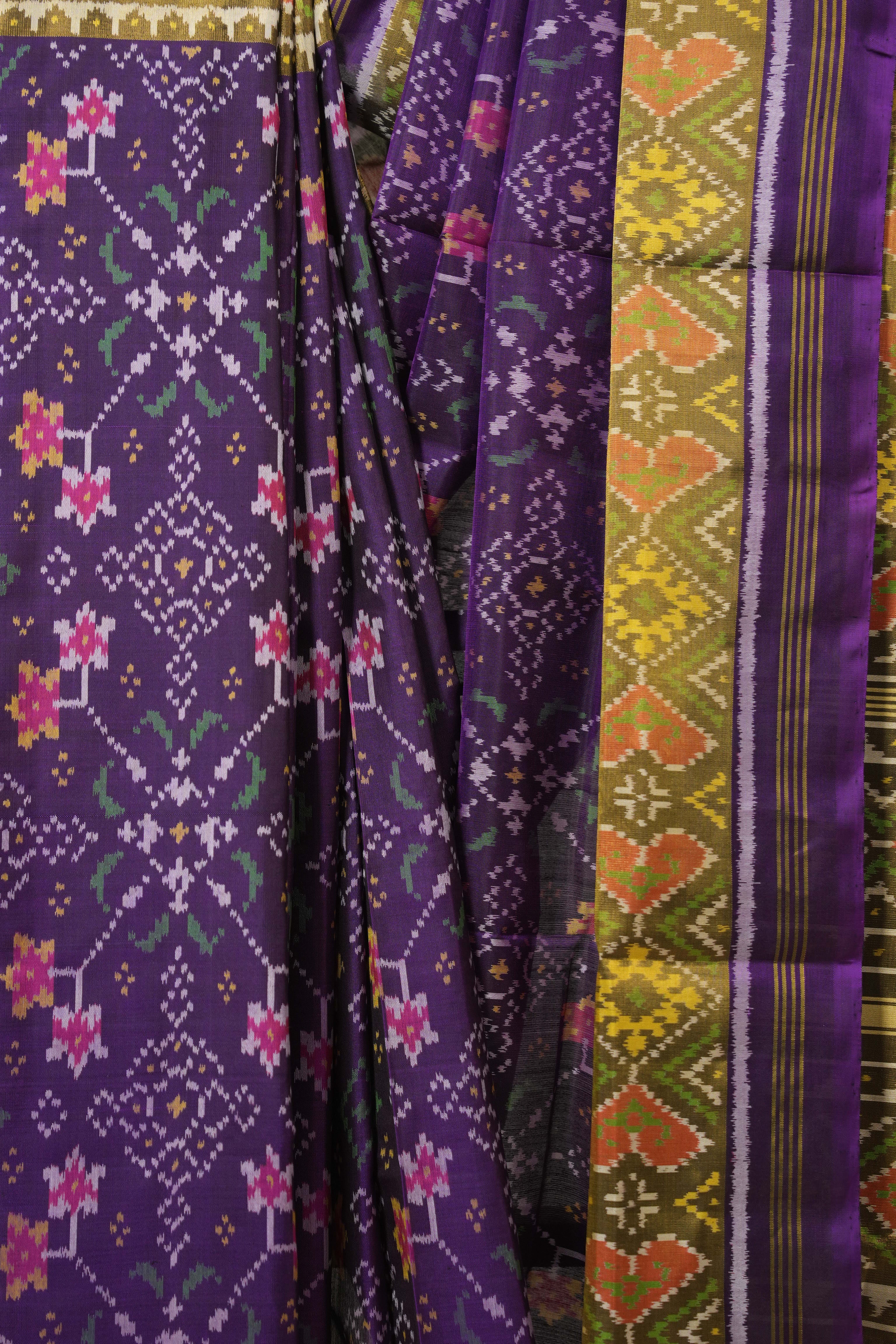 Purple Rajkot Patola Silk Saree - SRPRPSS606