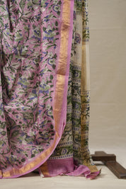 Pink HBP Cotton Silk Saree With Maheshwari Border - SRPCSS1356