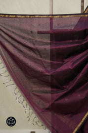 Plum Maheshwari Saree - SRPMS991