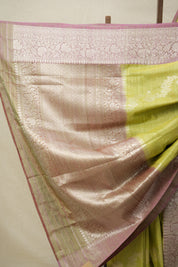 Pista Green Banarasi Silk Saree - SRPGBSS834