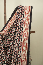 Black HBP Cotton Saree - SRBCS3639