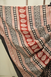 Black HBP Cotton Saree - SRBCS3639