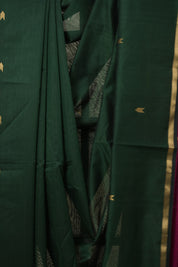 Green Maheshwari Saree - SRGMS985