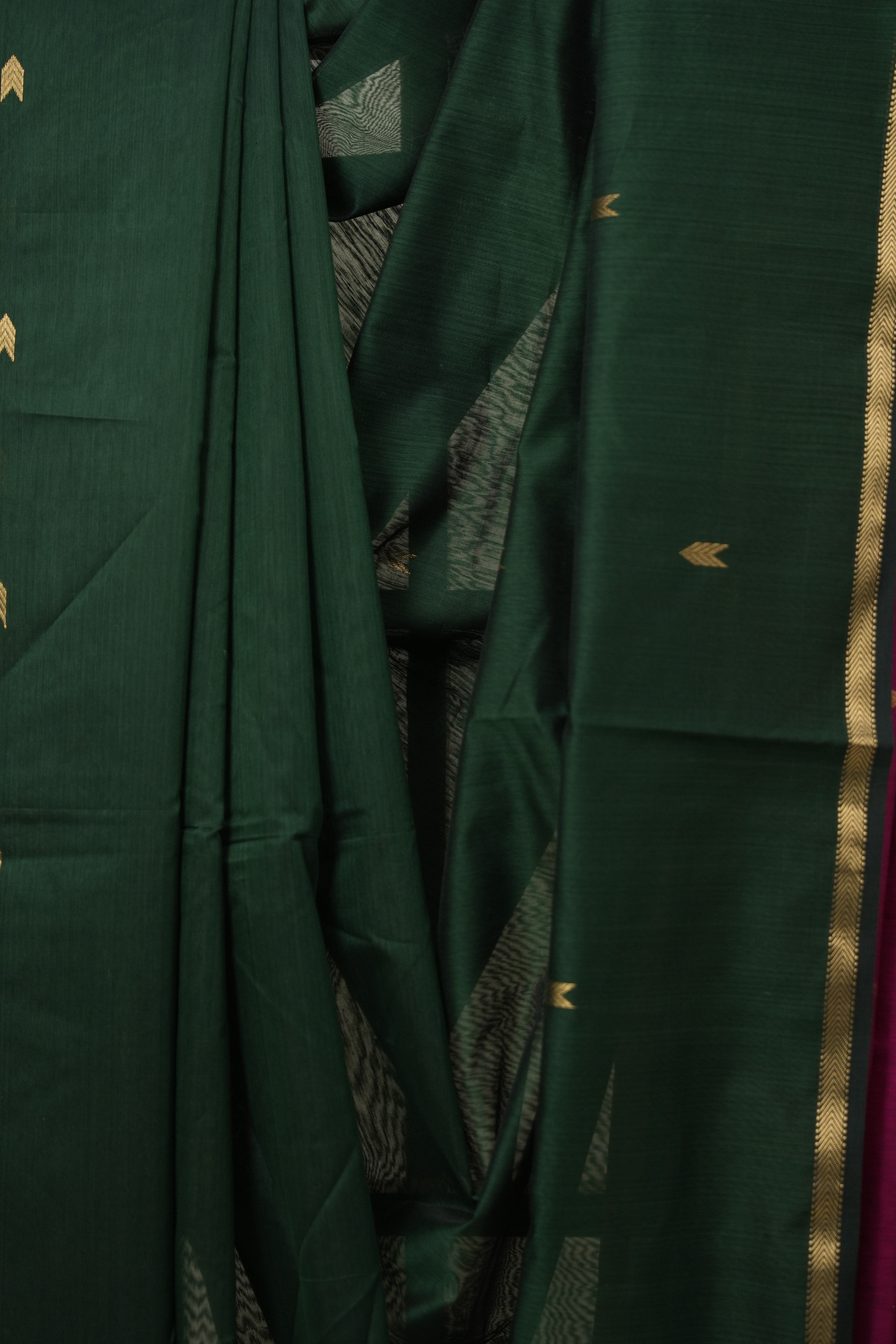 Green Maheshwari Saree - SRGMS985