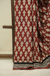 Maroon HBP Cotton Saree - SRMCS3632